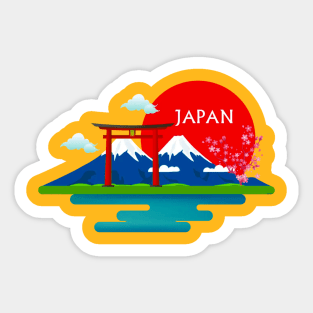 Japanese Landscape Sticker